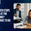 An Office Team In Kuwait Looking Frustrated Around A Malfunctioning Office Printer, Representing Business Downtime. Featuring The Al-Zahabi Logo And A Call To Action: &Quot;The Printer Stops Working At The Wrong Time? Here Is What To Do.&Quot;
